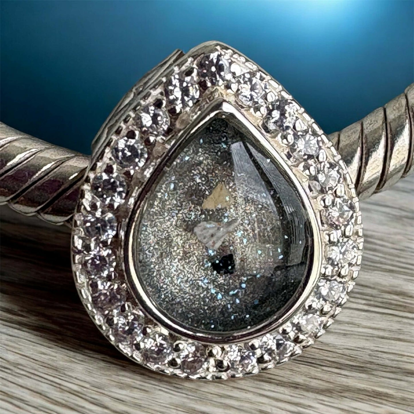Sparkling Teardrop Charm