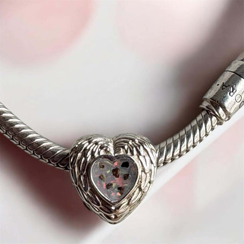 Feather Heart Charm