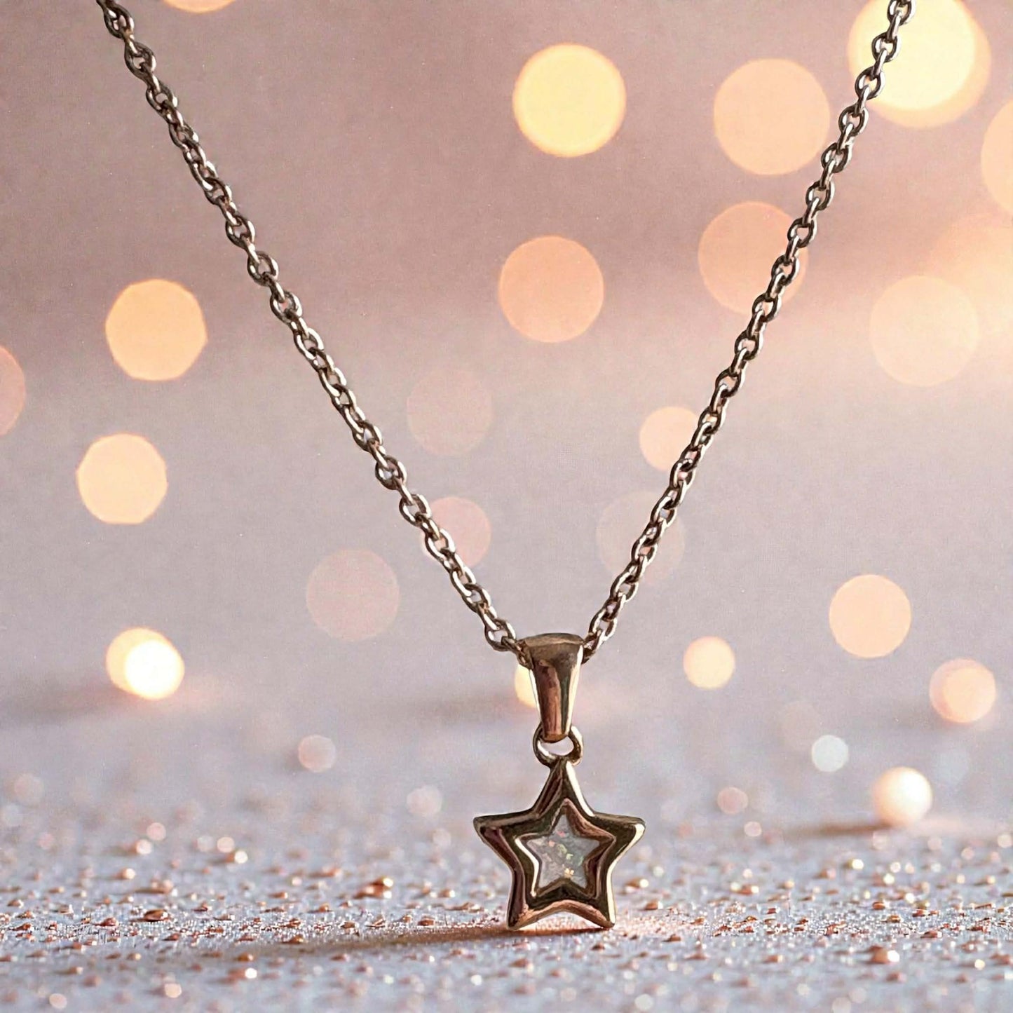 Sweet Memories Star Pendant 18ct Rose Gold PVD
