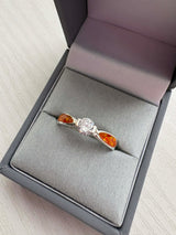 Timeless Solitaire Ring, suitable for 2 sets of ashes.