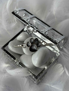 Solid Silver Pawprint Bangle