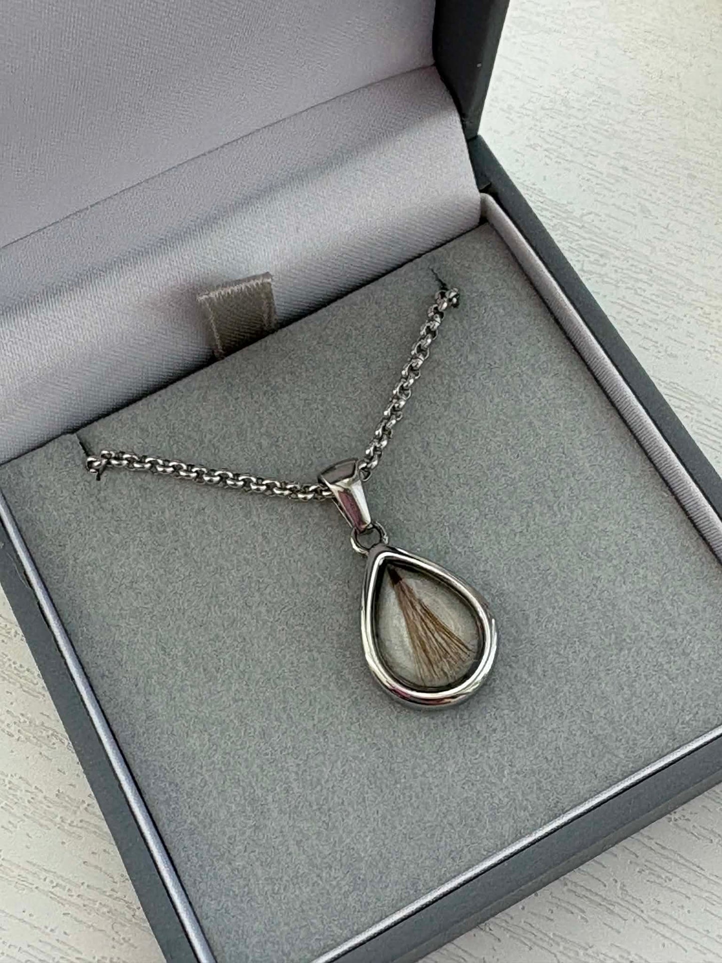 Sweet Memories Teardrop Pendant Stainless Steel