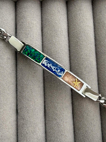Mens Lightweight Stainless Steel My Beloved Bracelet