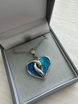 Crossover Heart Stainless Steel Pendant, suitable for 2 sets of ashes.