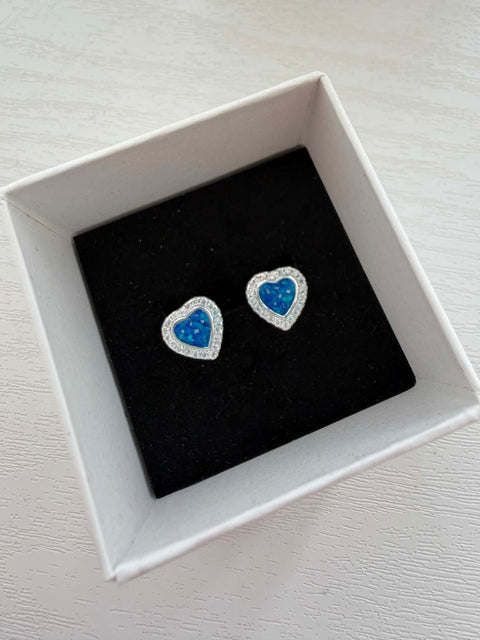 Sparkling Heart Earrings
