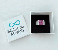 Mens Solid Silver Square Heritage Ring