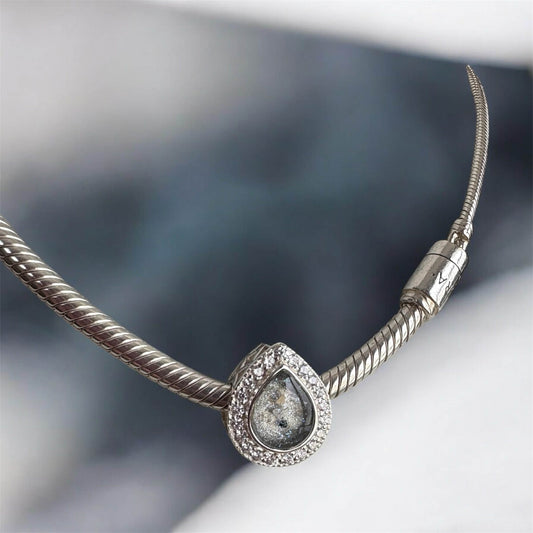 Sparkling Teardrop Charm