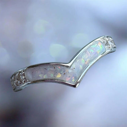 Sparkling Wishbone Ring