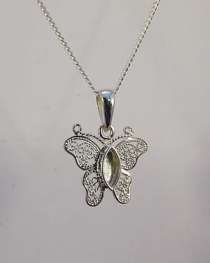 New! Filigree Butterfly Pendant