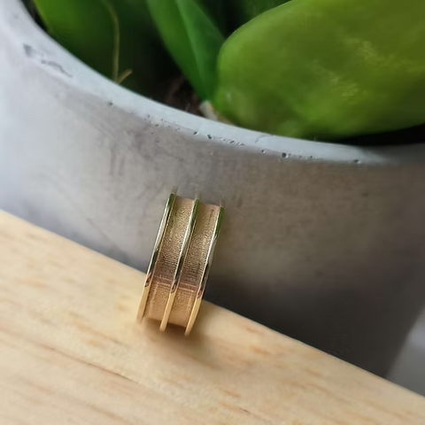 9ct Gold 8mm Full Double Channel Ring