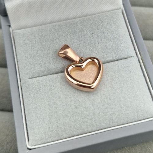 Sweet Memories Heart Pendant 18ct Rose Gold PVD