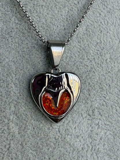 Heart Horse Hoof Stainless Steel Pendant
