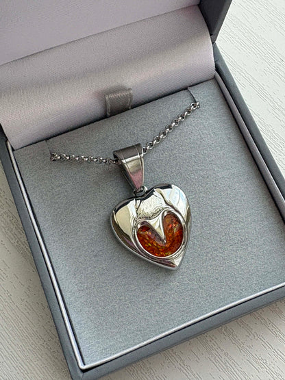 Heart Horse Hoof Stainless Steel Pendant