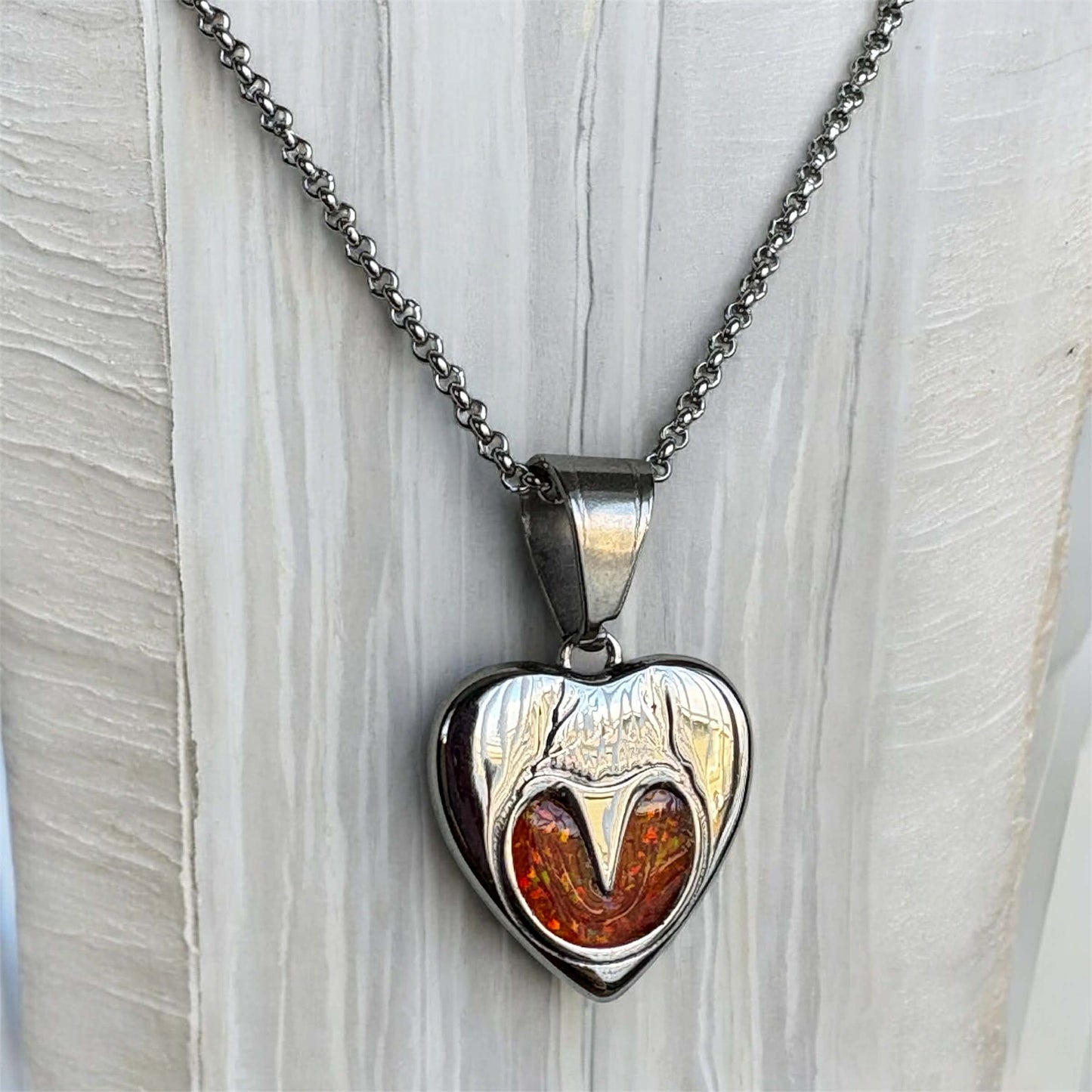 Heart Horse Hoof Stainless Steel Pendant