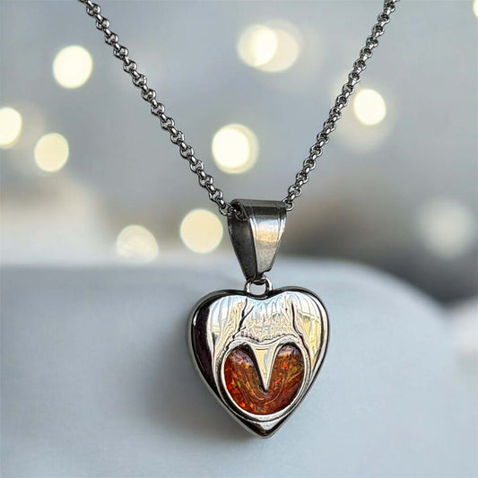 Heart Horse Hoof Stainless Steel Pendant
