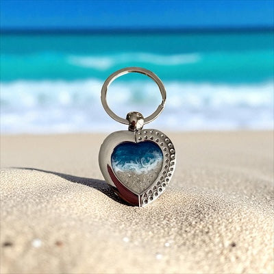 Seaside Heart Keyring