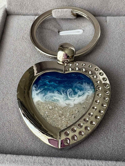 Seaside Heart Keyring