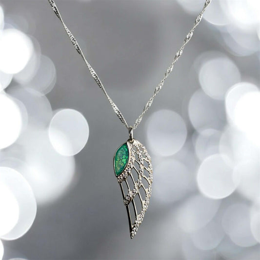 Sparkling Angel Wing Pendant