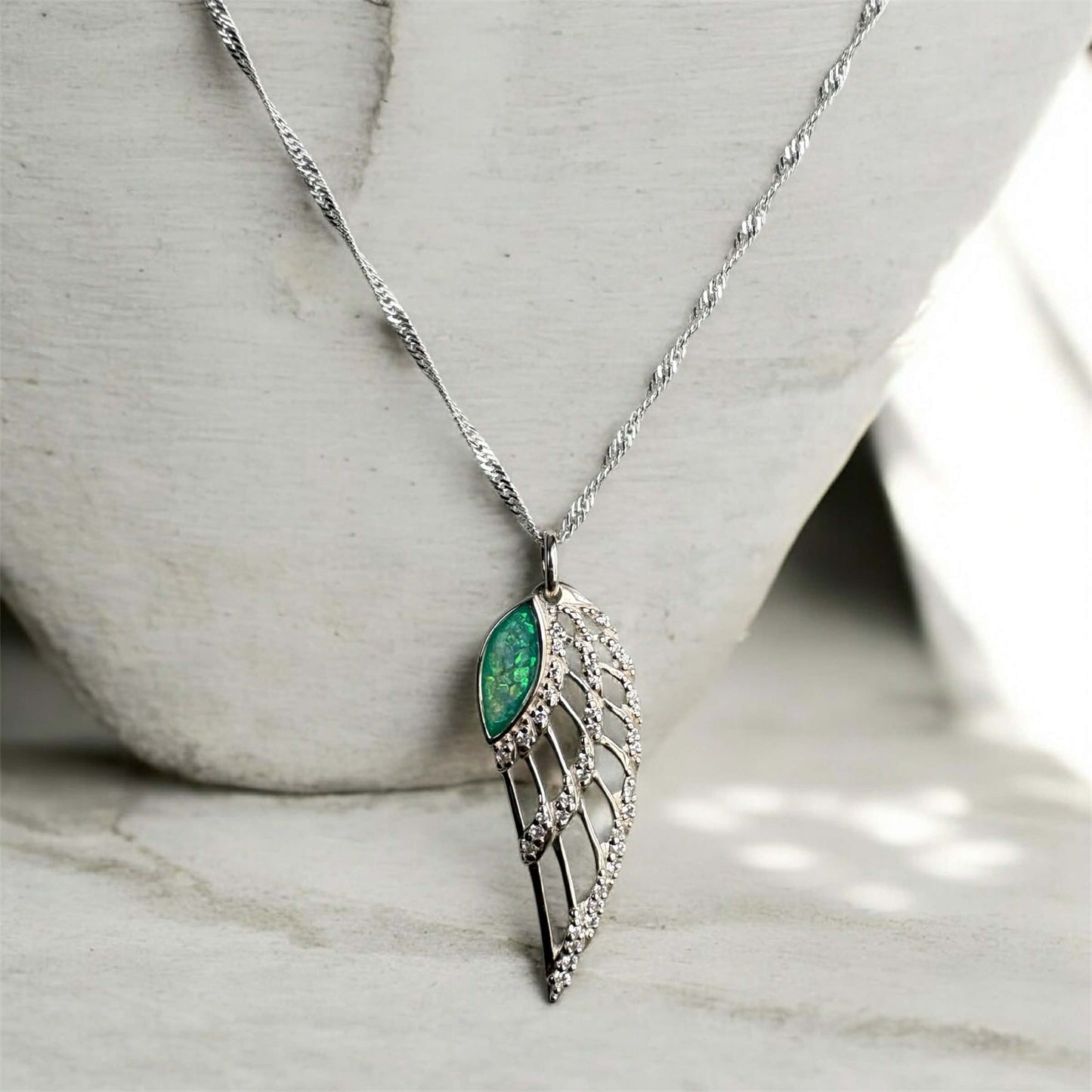 Sparkling Angel Wing Pendant
