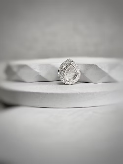 Sparkling Teardrop Charm