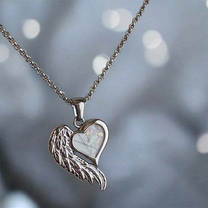 Angel Wing Heart Stainless Steel Pendant