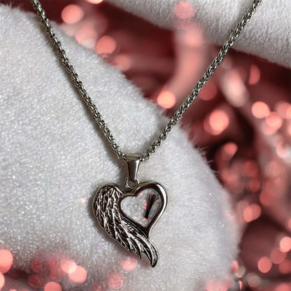 Angel Wing Heart Stainless Steel Pendant