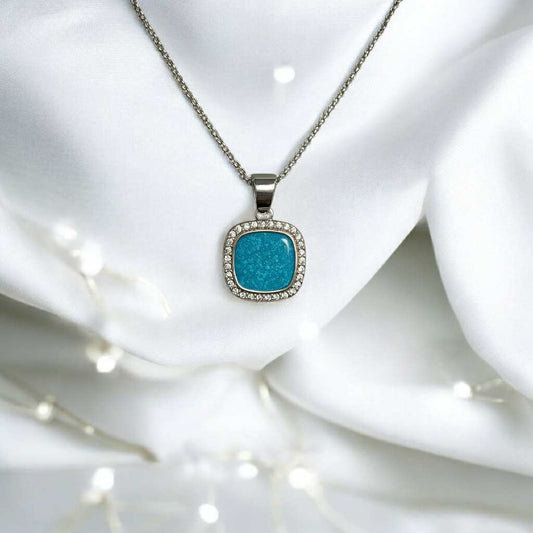 Square Cushion Stainless Steel Pendant