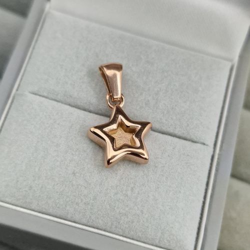 Sweet Memories Star Pendant 18ct Rose Gold PVD
