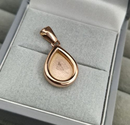 Sweet Memories Teardrop Pendant 18ct Rose Gold PVD